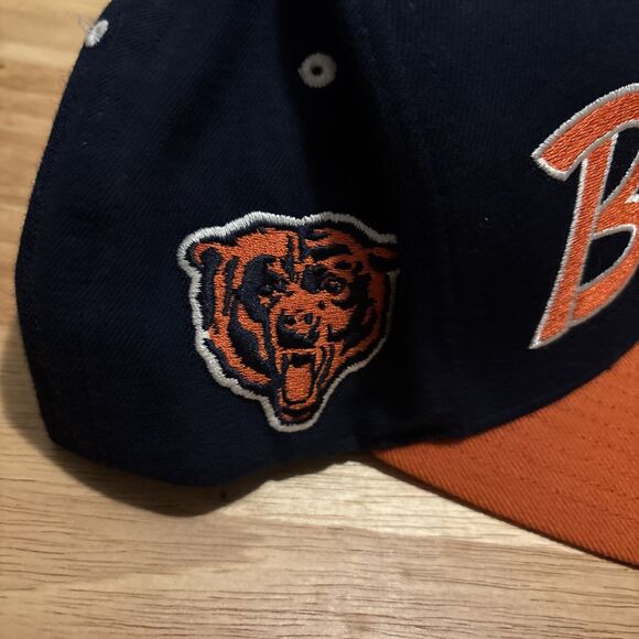 Chicago Bears SnapBack NFL Mitchell & Ness Script Vintage Collection Hat Cap - Picture 4 of 10